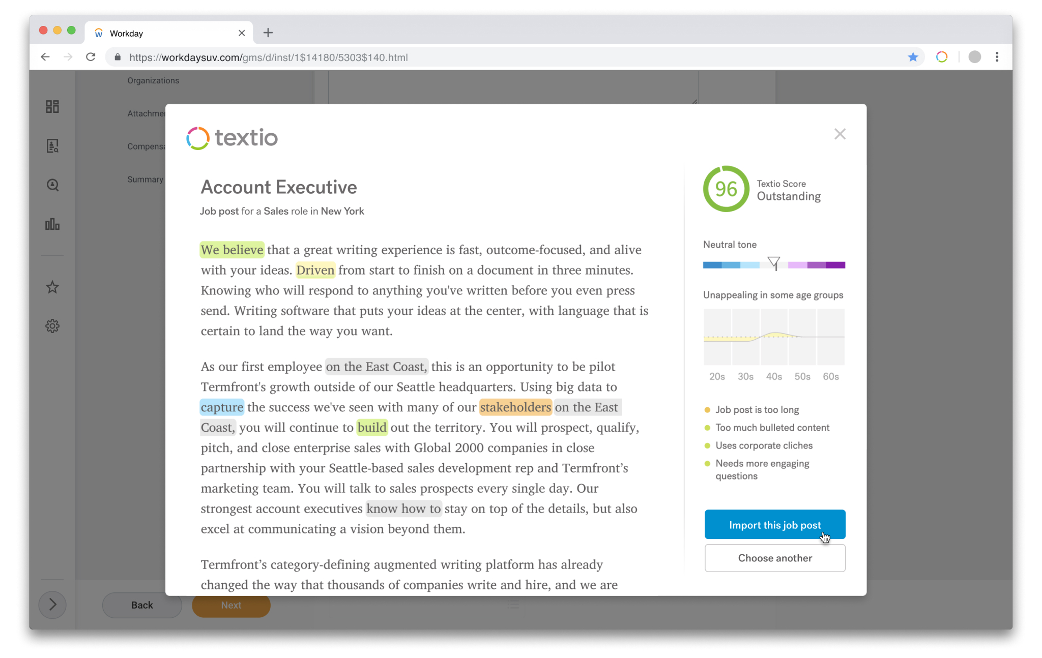 Textio product features